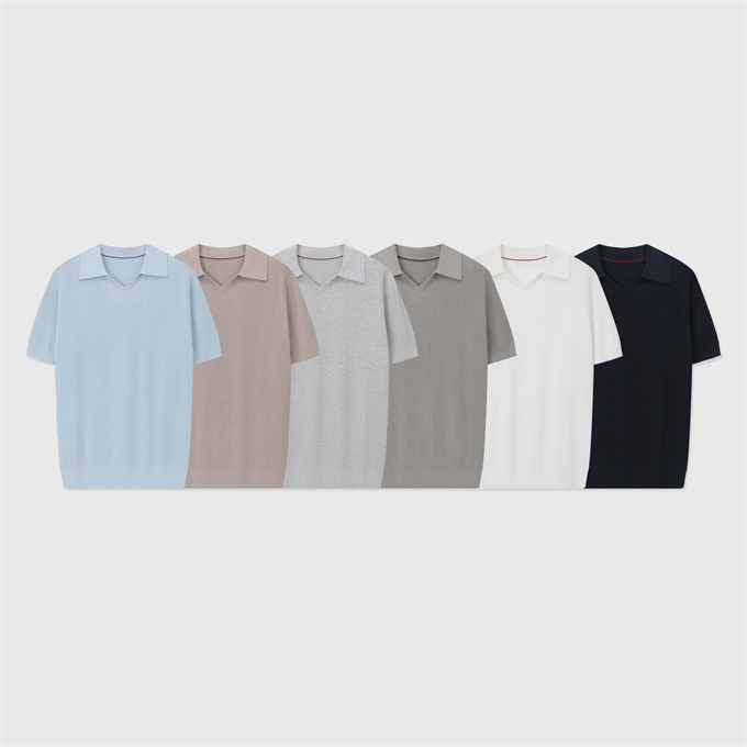 brunello cucinelli english rib knit polo shirt